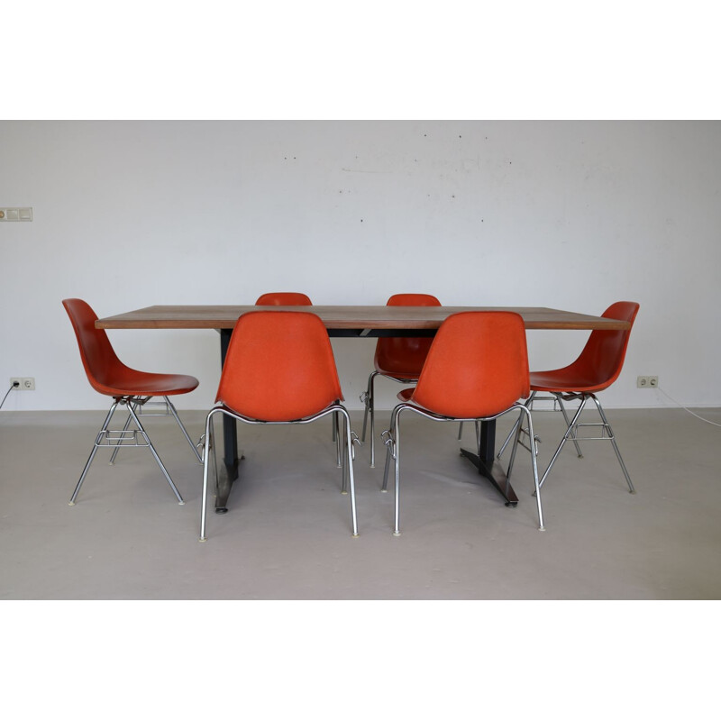 Set of 6 fiberglass shell chairs by Charles and Ray Eames for  Herman Miller - 1960s 