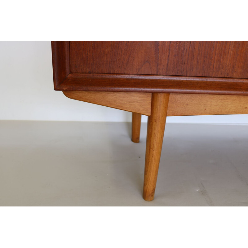 Original Danish teak highboard.with multiple storage compartments - 1950s