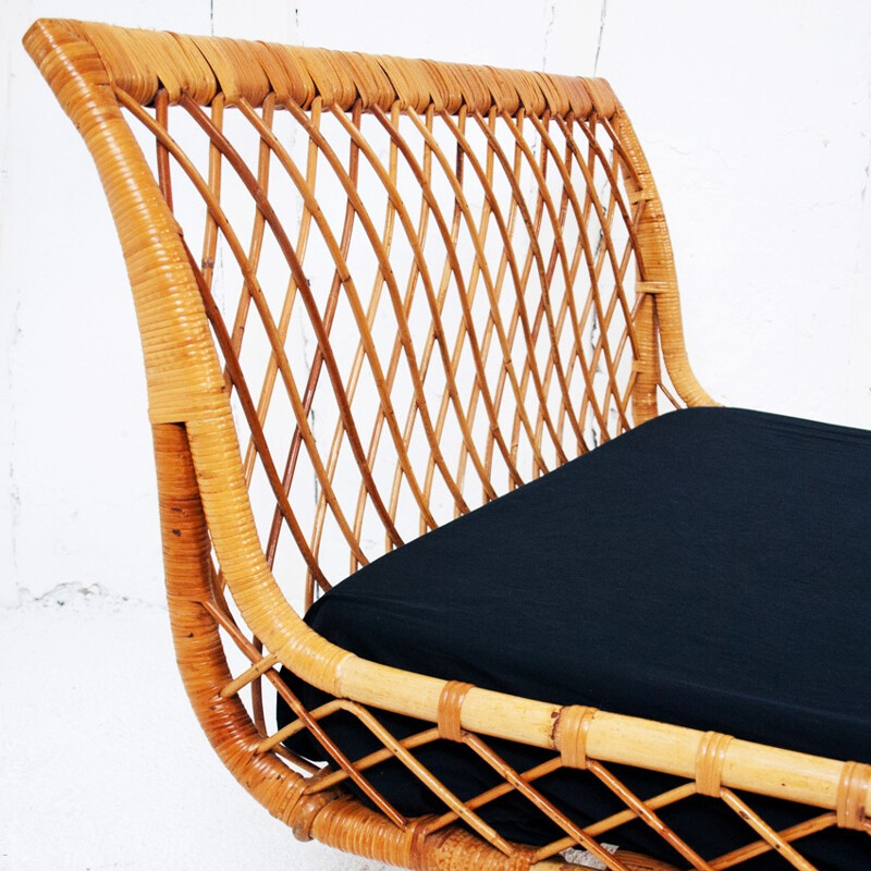 Rattan daybed - 1950s