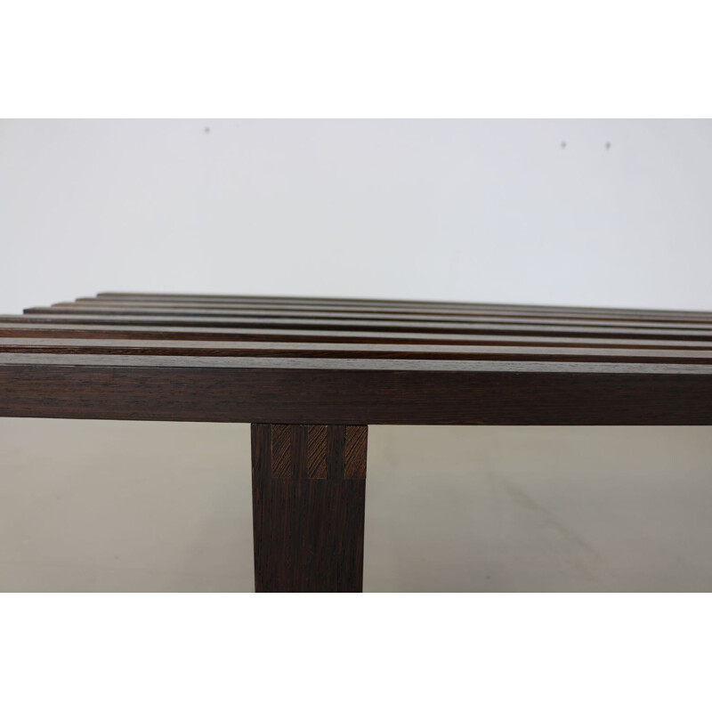 Brown bench by Bakker produced by Castelijn - 1960s