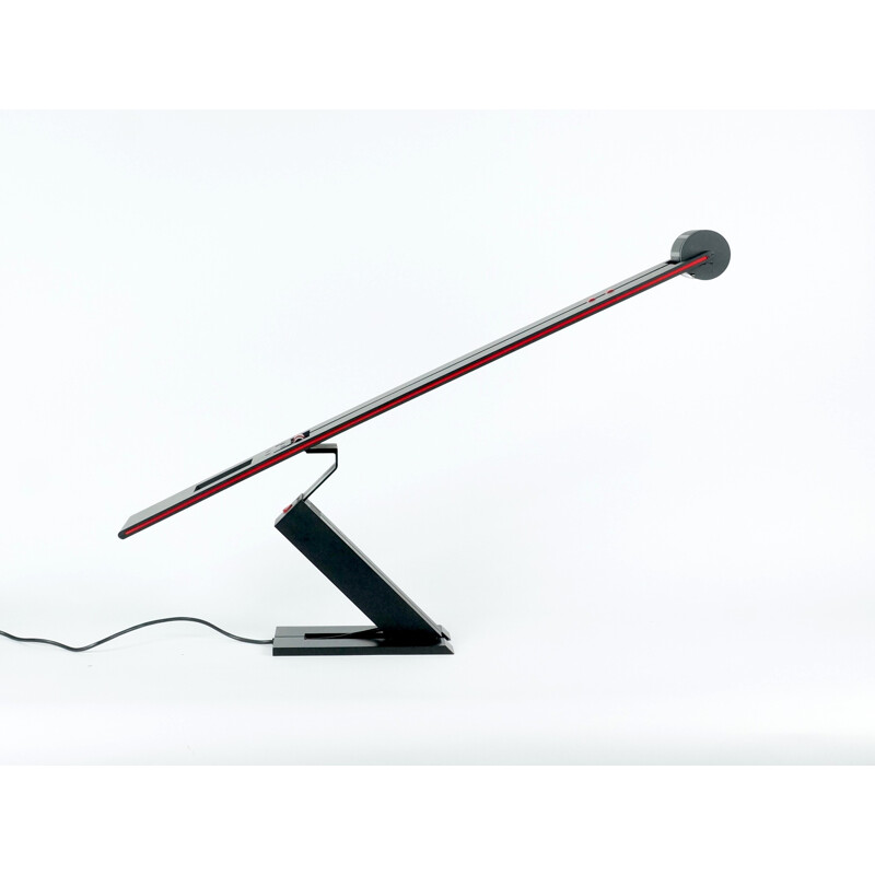 Lampe de bureau noire en plastique édition Artemide par Mario Botta - 1980