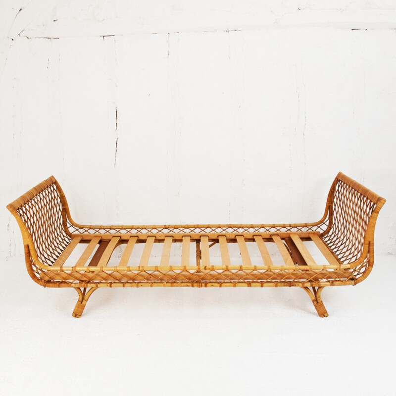 Rattan daybed - 1950s