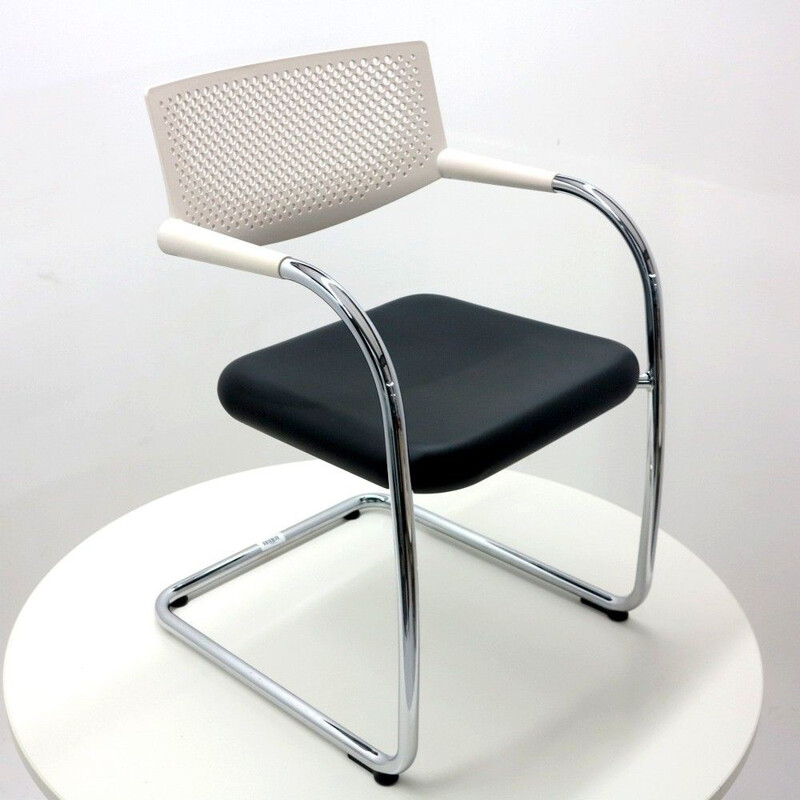 Visavis 2 easy chair in plastics and leather by Antonio Cittero for Vitra - 2000s