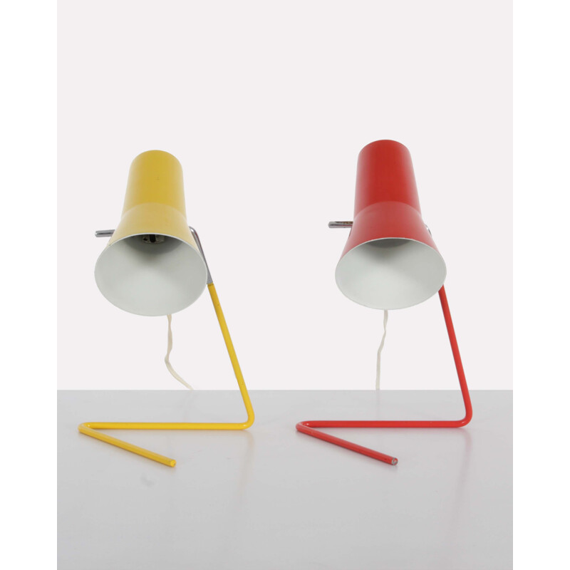 Pair of Czechoslovakian lamps by Josef Hurka for Drupol - 1950s