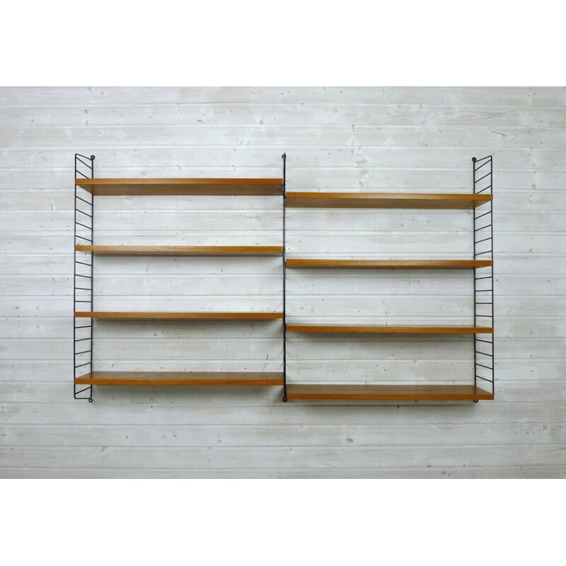 Teak Wall Shelving System by Nisse Strinning for Sting Design AB, Sweden - 1960s