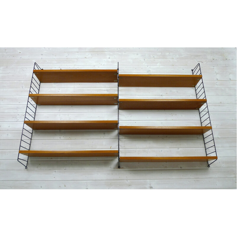 Teak Wall Shelving System by Nisse Strinning for Sting Design AB, Sweden - 1960s