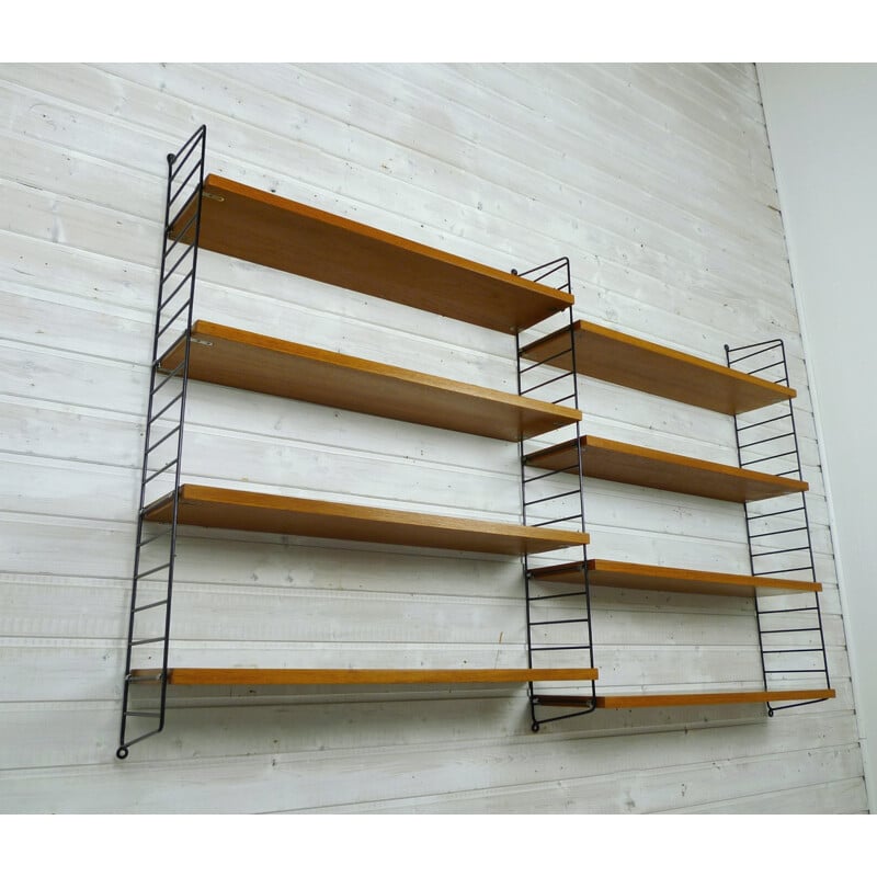 Teak Wall Shelving System by Nisse Strinning for Sting Design AB, Sweden - 1960s