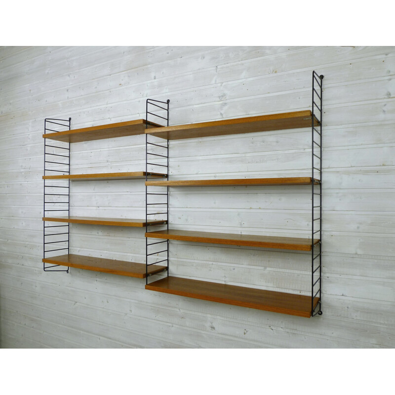 Teak Wall Shelving System by Nisse Strinning for Sting Design AB, Sweden - 1960s