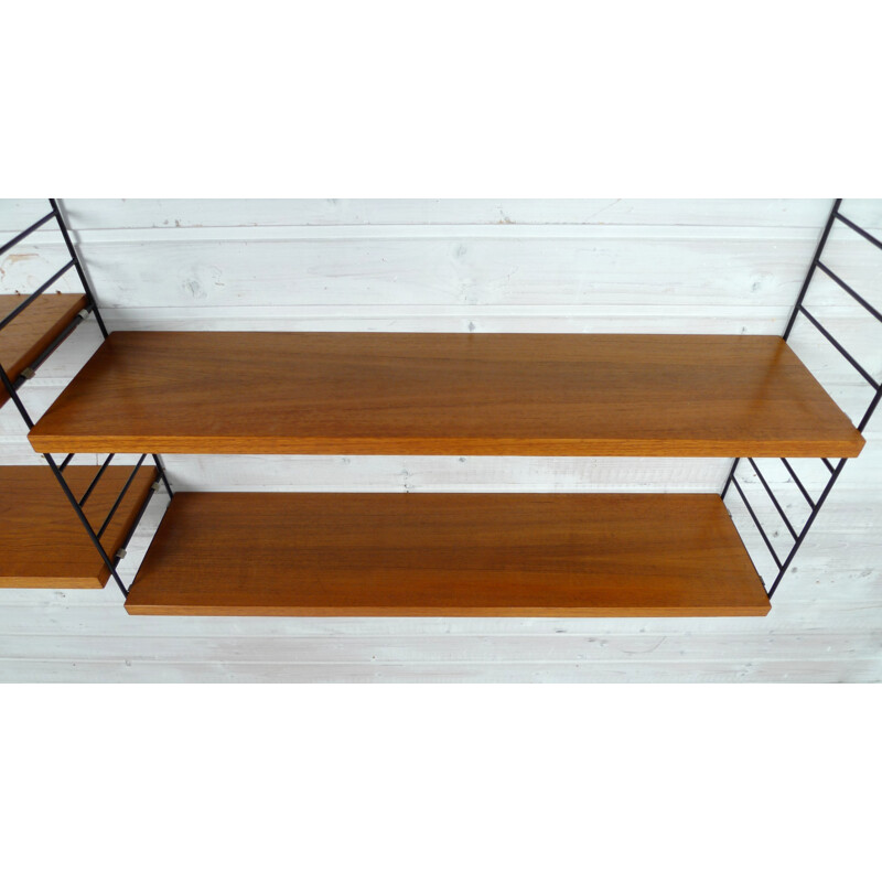 Teak Wall Shelving System by Nisse Strinning for Sting Design AB, Sweden - 1960s