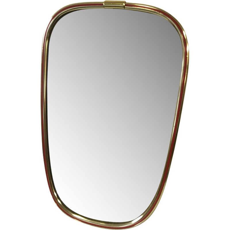 Gold brass frame vintage mirror - 1960s