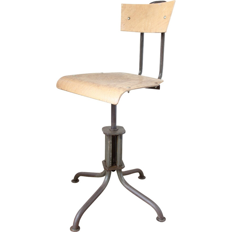 Chaise vintage ajustable, style industriel - 1950