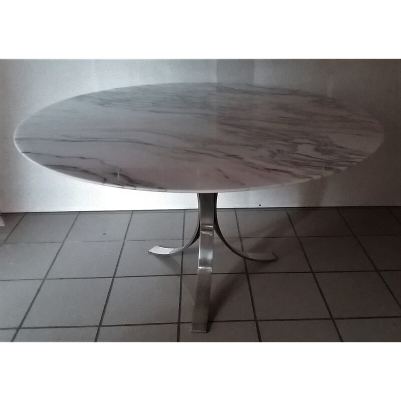 Marble round table by Osvaldo Borsani - 1970s