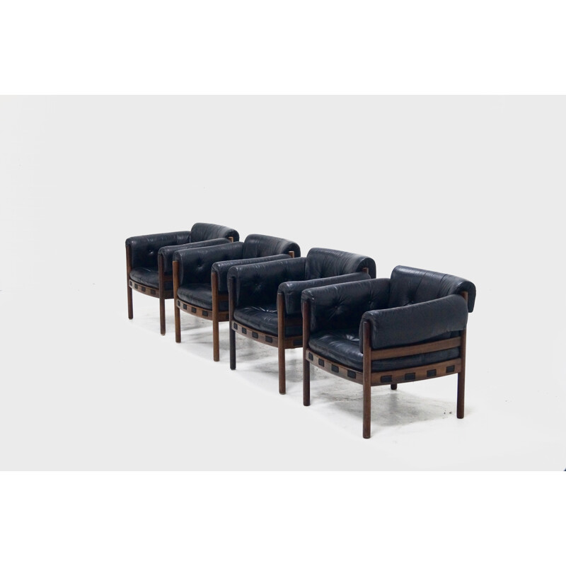 Set of 4 Club Chairs by Arne Norell for Coja - 1960s