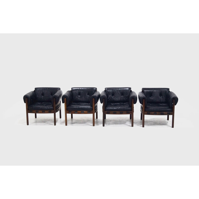 Set of 4 Club Chairs by Arne Norell for Coja - 1960s