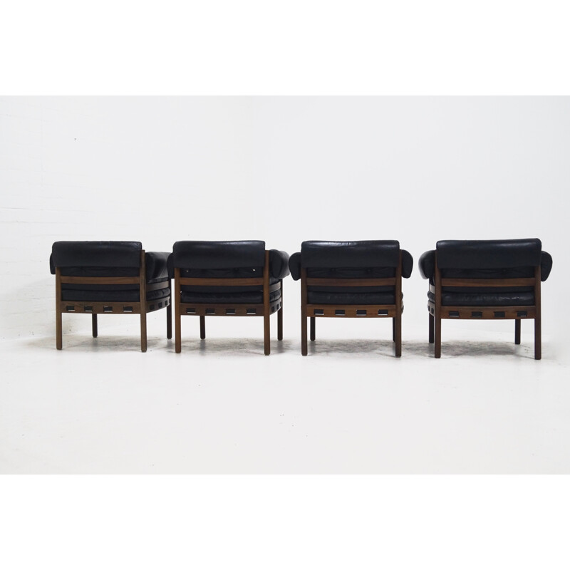 Ensemble de 4 fauteuils Club par Arne Norell pour Coja - 1960