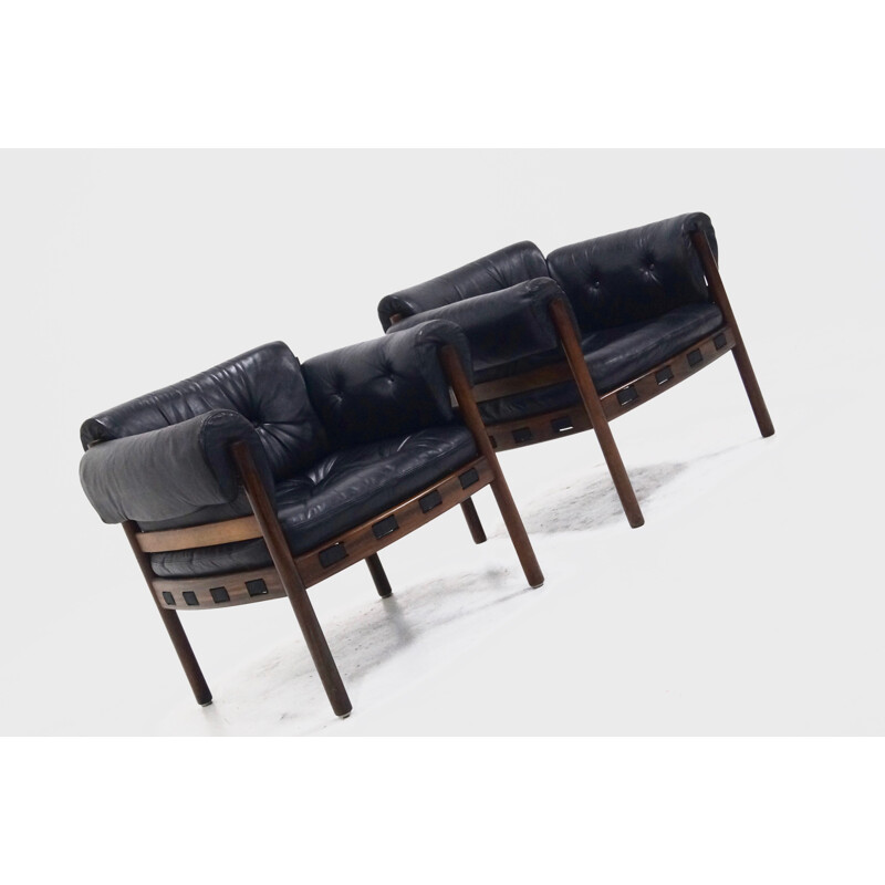 Pair of Coja Lounge Chairs by Arne Norell - 1960s