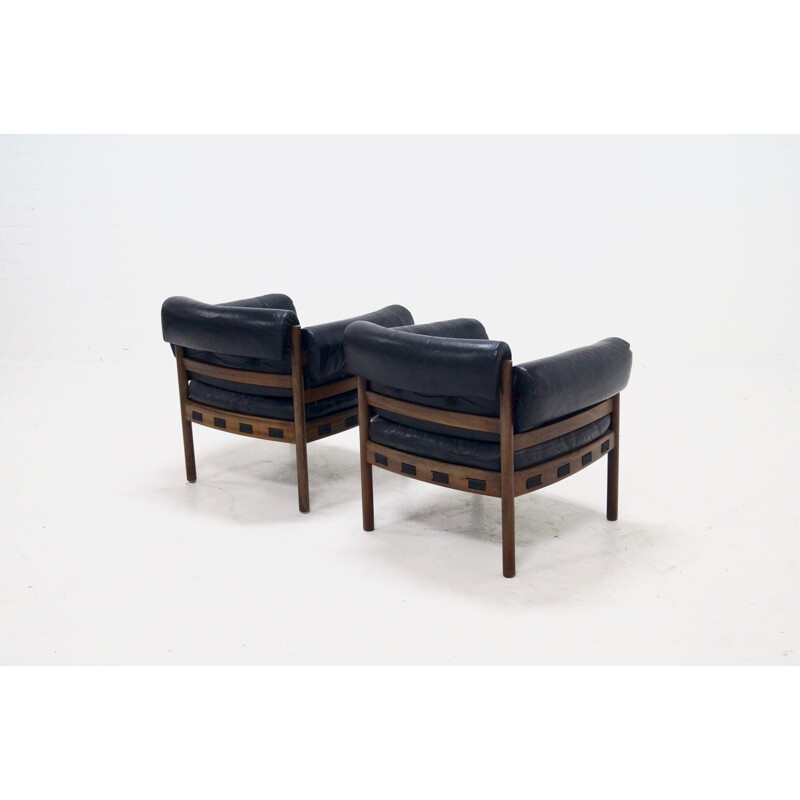 Pair of Coja Lounge Chairs by Arne Norell - 1960s