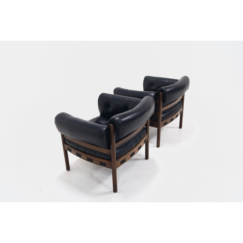 Pair of Coja Lounge Chairs by Arne Norell - 1960s