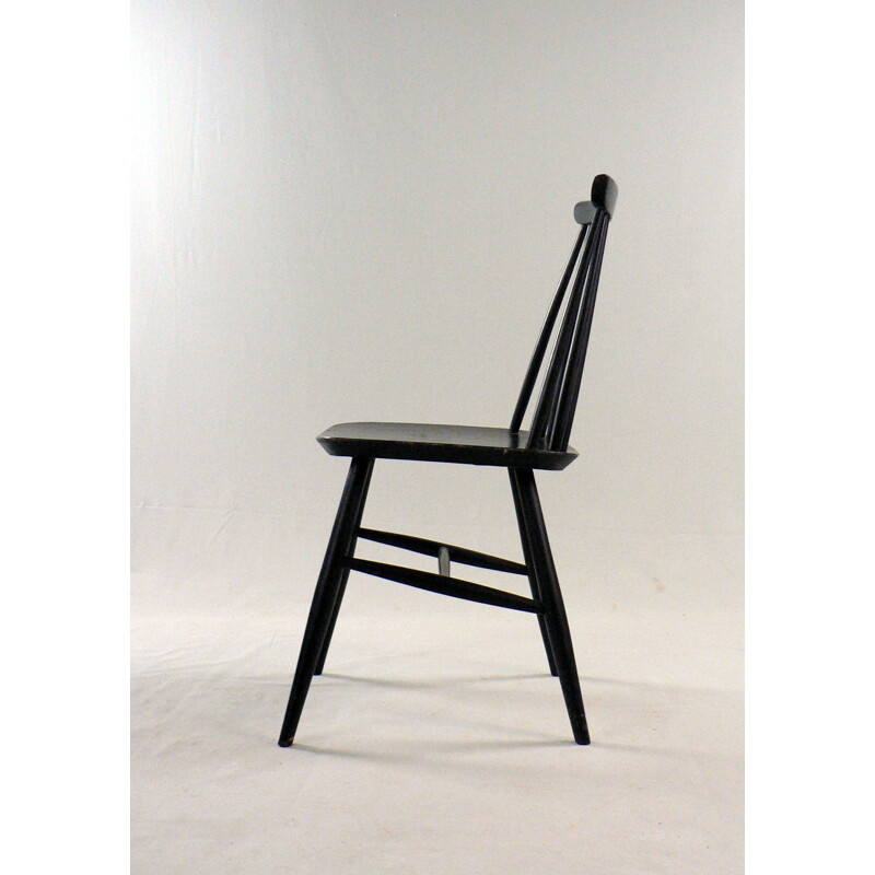 Set of 4 black bars chairs - 1960s