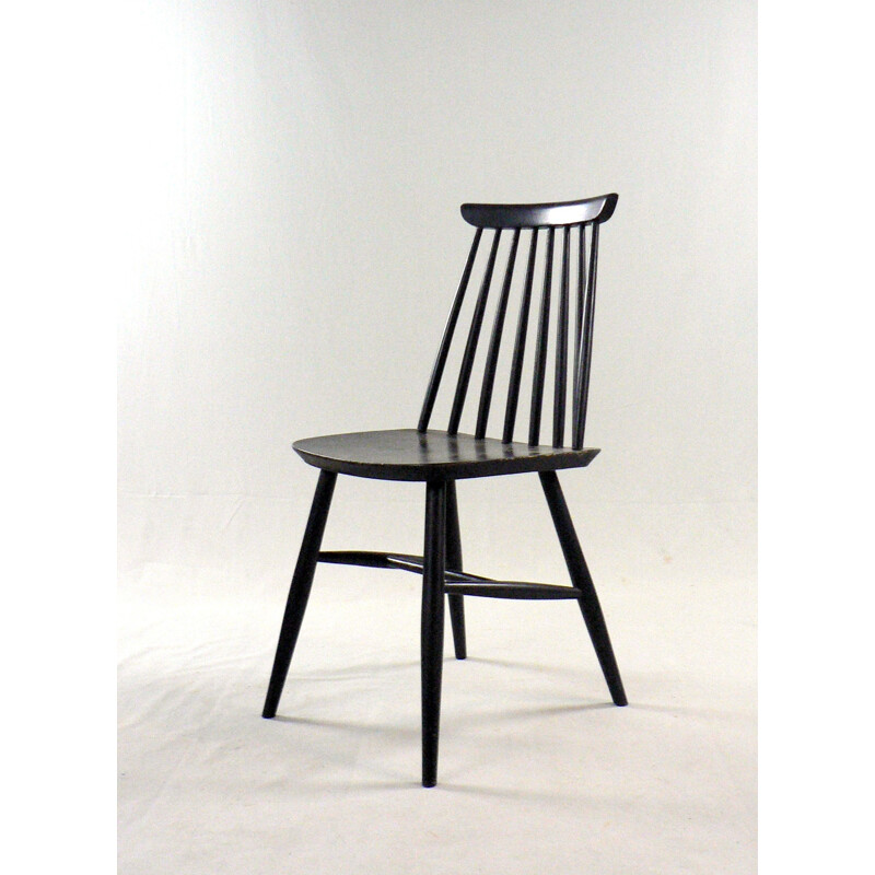 Set of 4 black bars chairs - 1960s