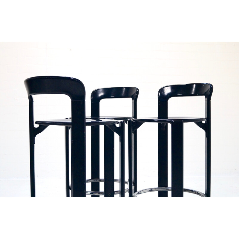 Set of 3 bar stools by Bruno Rey for Dietiker - 1970s