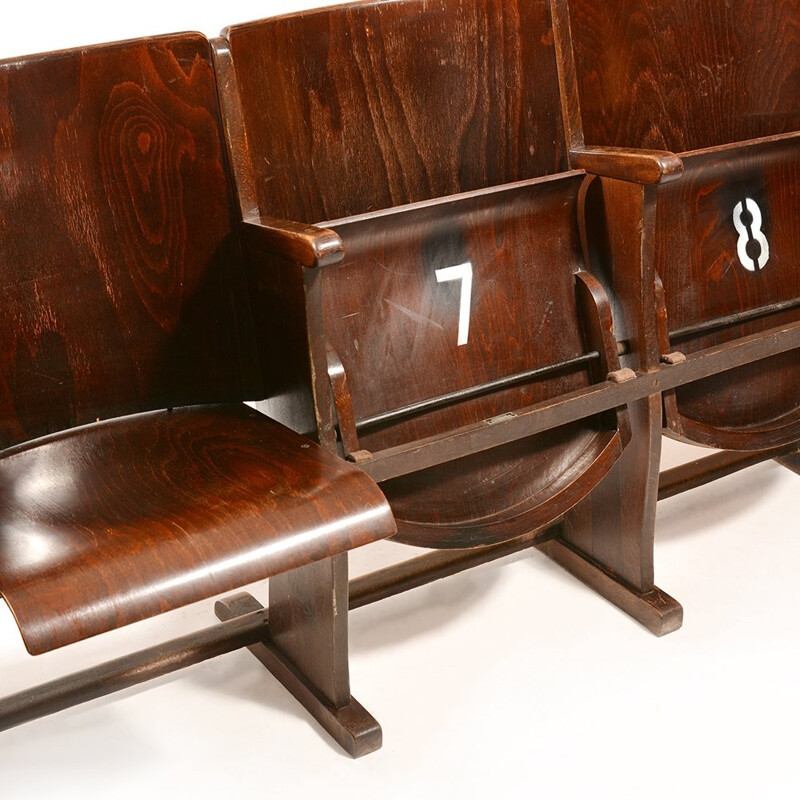 4-seater theatre bench produced by TON - 1950s