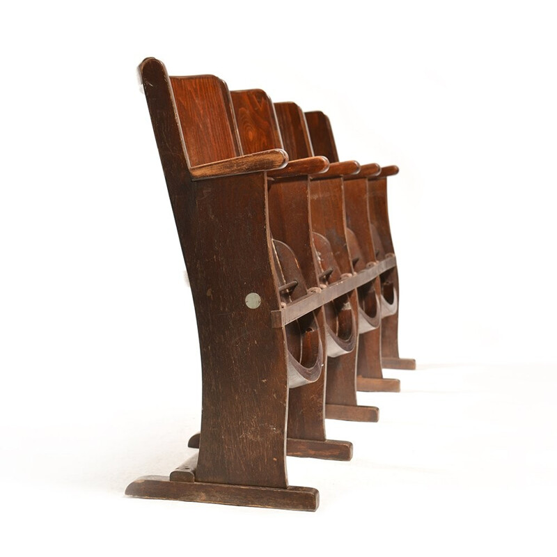 4-seater theatre bench produced by TON - 1950s