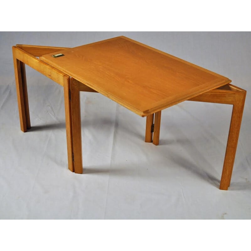 Mesa auxiliar vintage de roble de Borge Mogensen para Fredericia Stolefabrik, 1960