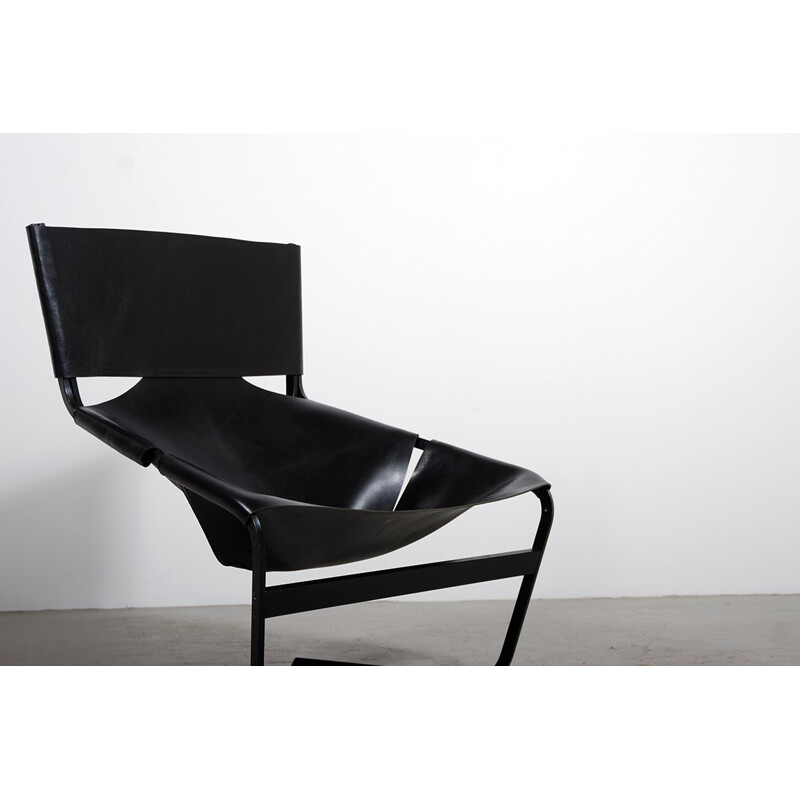 Black "444" armchair, Pierre PAULIN - 1960s