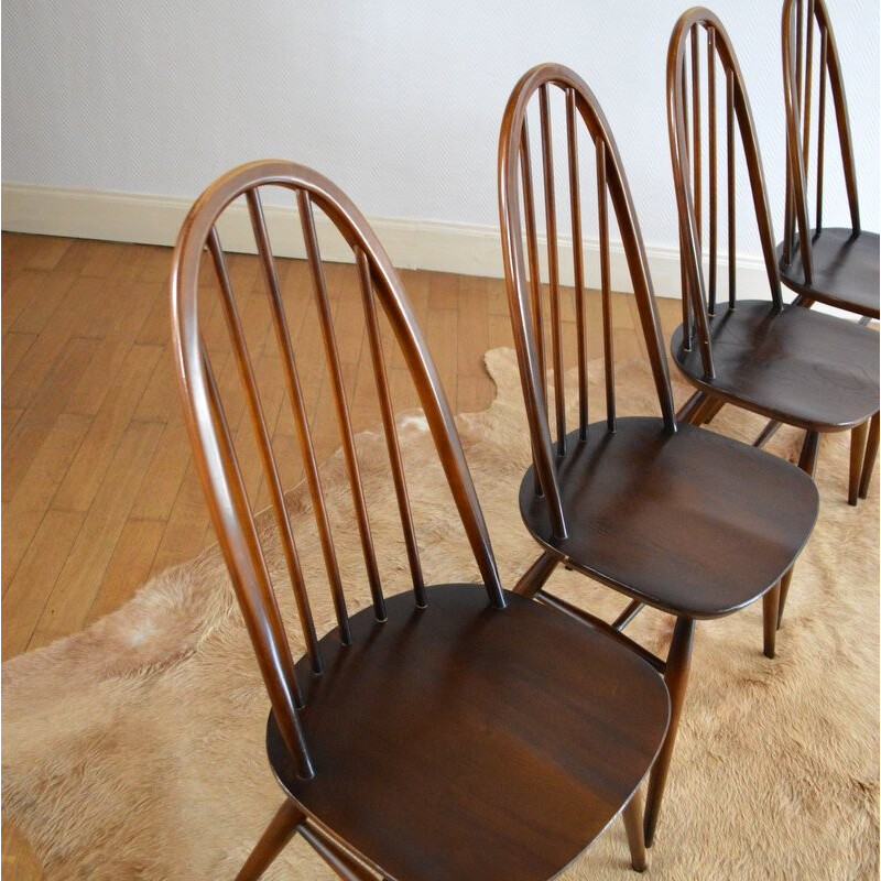 Set of 4 Windsor dinning chairs by Lucian Ercolani for Ercol - 1960s