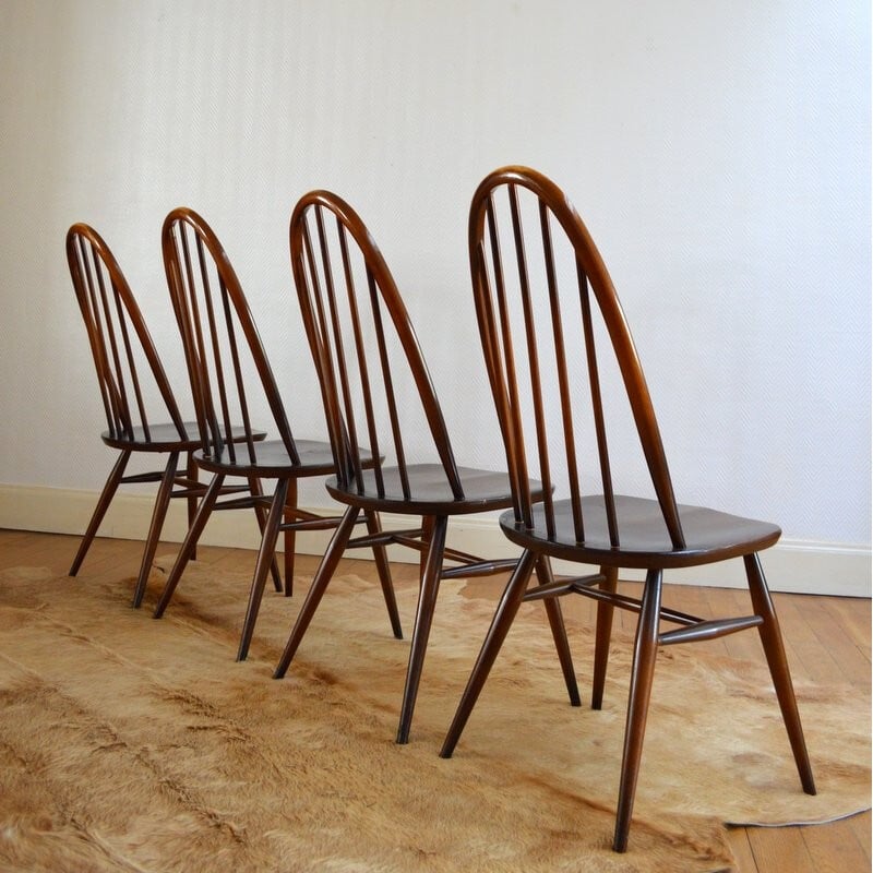 Set of 4 Windsor dinning chairs by Lucian Ercolani for Ercol - 1960s