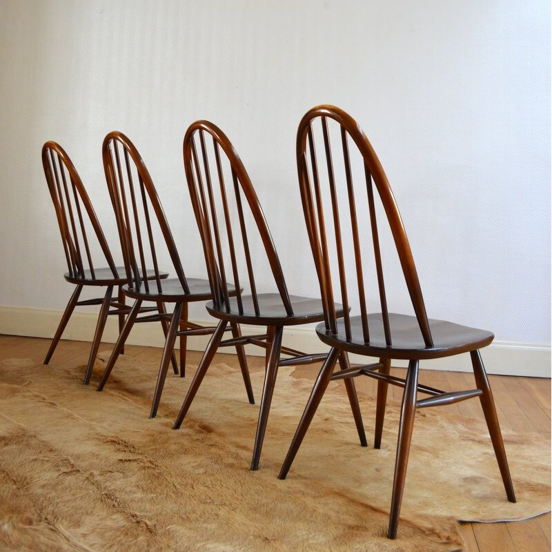 Set of 4 Windsor dinning chairs by Lucian Ercolani for Ercol - 1960s