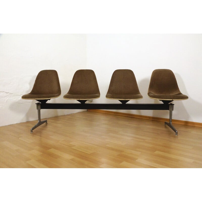 Tandem 4 seaters bench by Charles Eames for Herman Miller - 1960s
