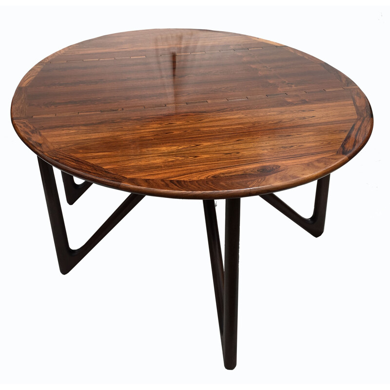 Oval rosewood dining table by Kurt Ostervig - 1960s