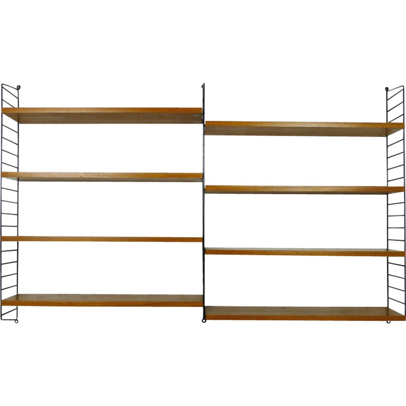 Teak Wall Shelving System by Nisse Strinning for Sting Design AB, Sweden - 1960s