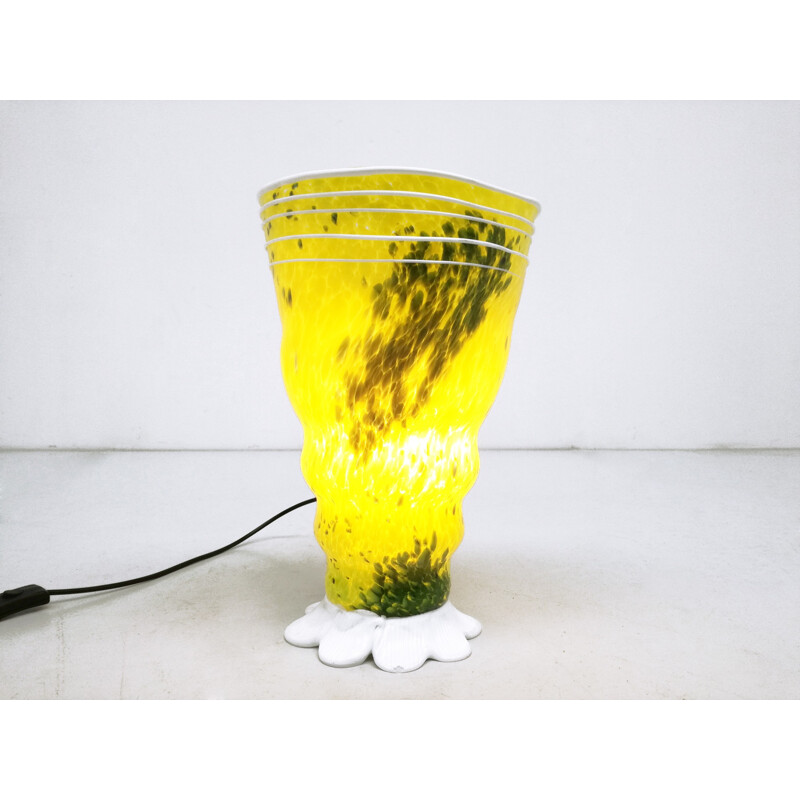 Lampe de table en verre soufflé de Murano, Barovier & Toso - 1980