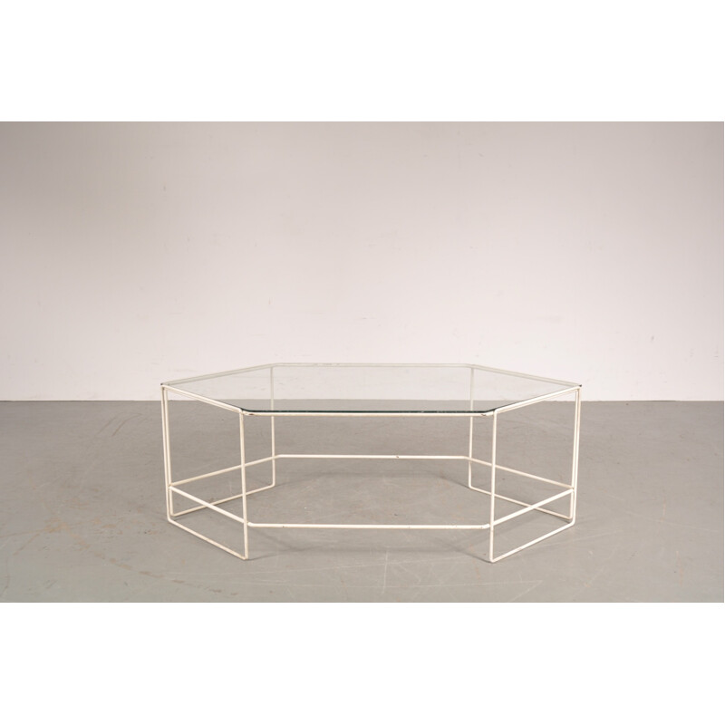 Hexagon transparent coffee table, France - 1960s