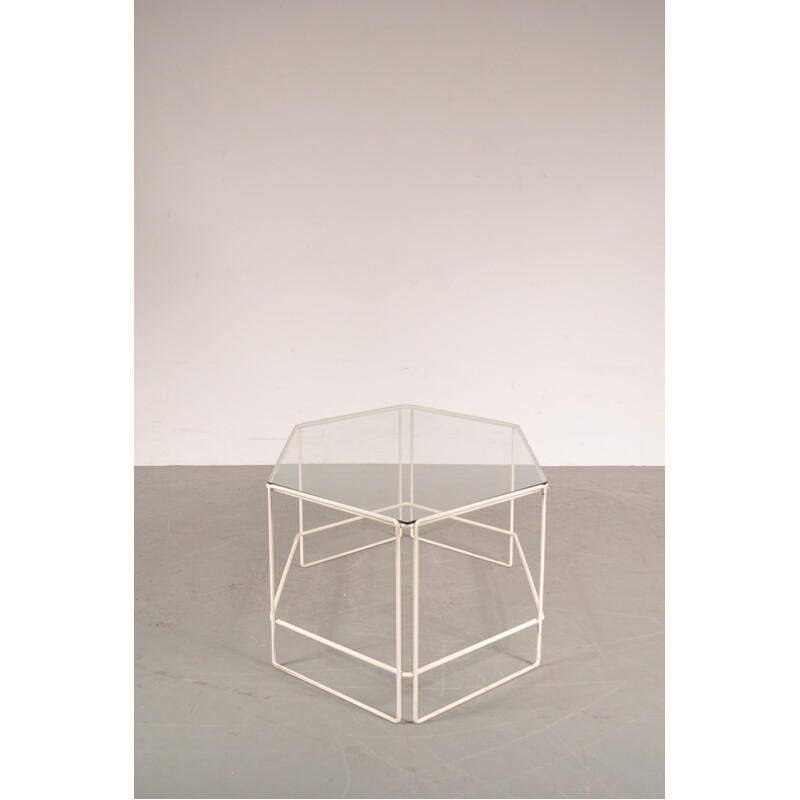 Hexagon transparent coffee table, France - 1960s