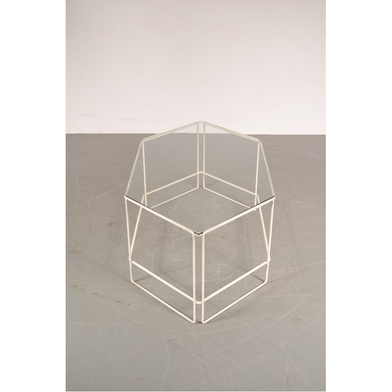 Hexagon transparent coffee table, France - 1960s