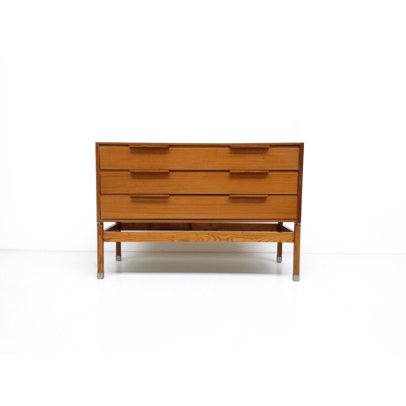 Teak and chromed-plated chest of drawers par Pieter De Bruyne for AL Meubel - 1960s