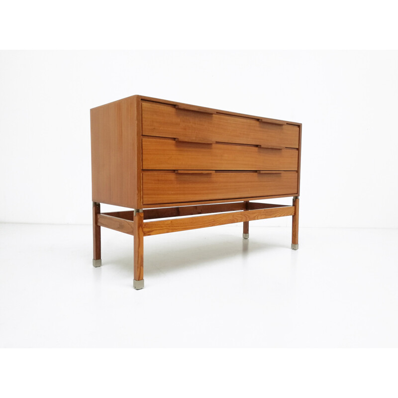 Teak and chromed-plated chest of drawers par Pieter De Bruyne for AL Meubel - 1960s