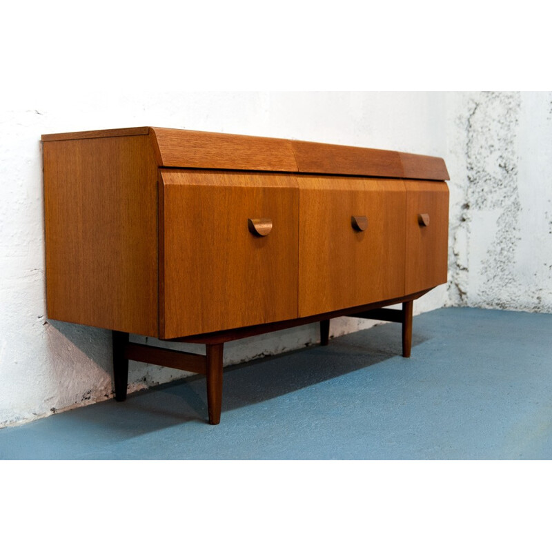 Mid-century curved front teak sideboard - 1960s