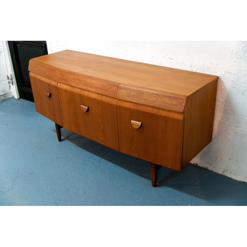 Mid-century curved front teak sideboard - 1960s