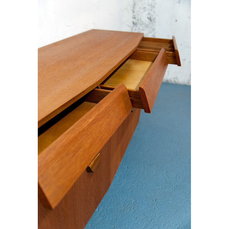 Mid-century curved front teak sideboard - 1960s