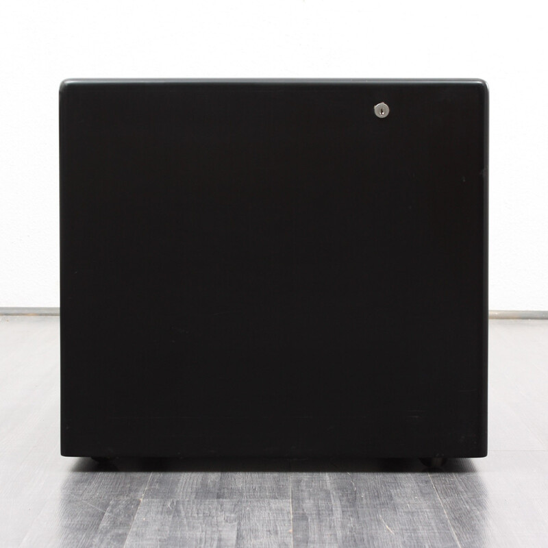 Black desk and its container Osvaldo BORSANI - 1970s