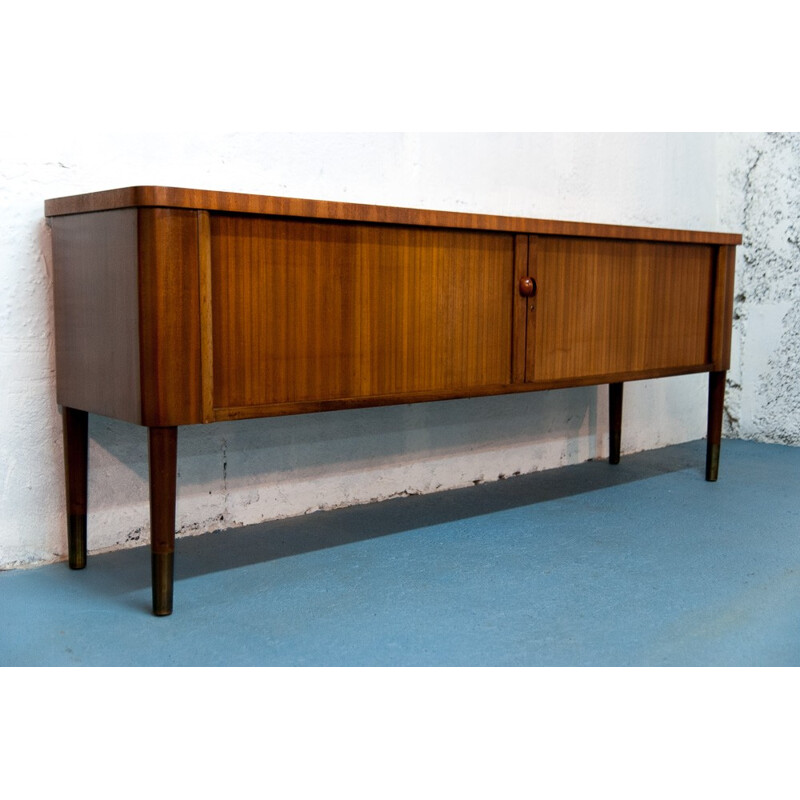 Vintage sideboard with sliding doors - 1960s