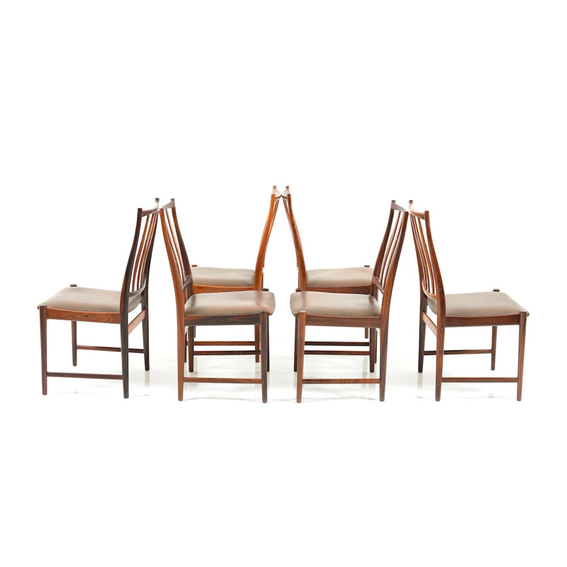 Ensemble de chaises à repas en palissandre by Torbjørn Afdal pour Nesjestranda Møbelfabrik - 1960