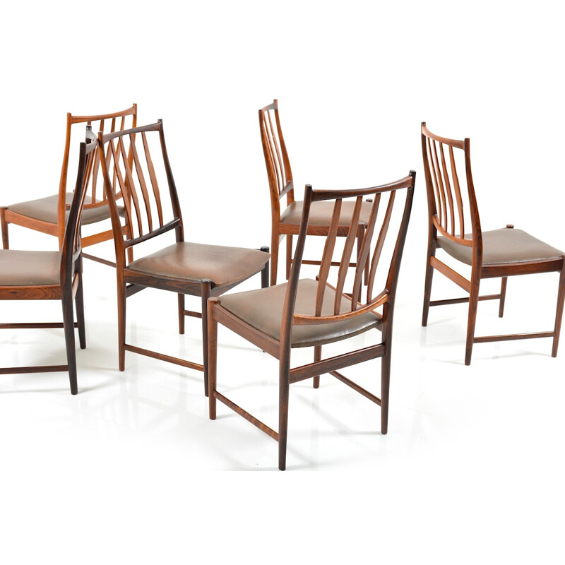 Set of rosewood dining chairs by Torbjørn Afdal for Nesjestranda Møbelfabrik - 1960s