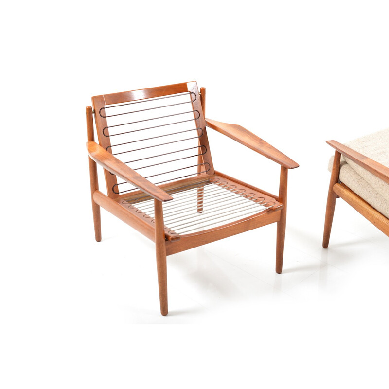 Pair of Danish easy chairs in teak by Arne Vodder  - 1950s