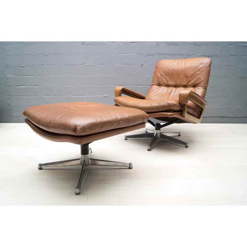 King armchair and his ottoman by André Vandenbeuck for Strässle - 1960s